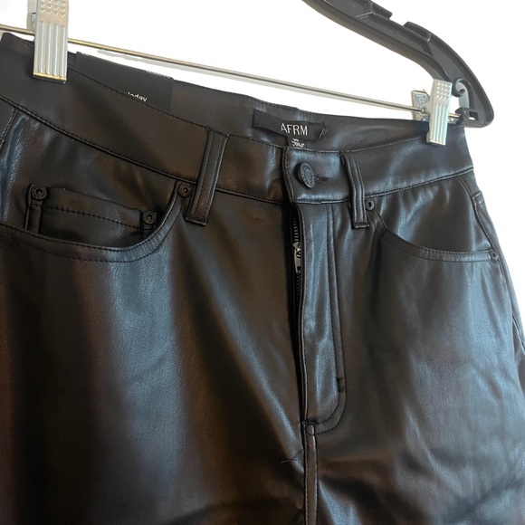 AFRM Dawson Wide Leg Leather Jean - Picture 7 of 7